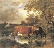 Emile Van Marcke de Lummen Cows in a landscape oil painting picture wholesale